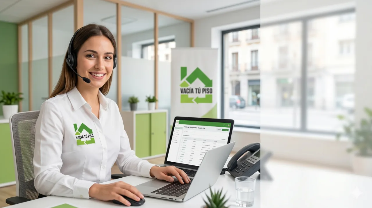Atención de Vacía Tu Piso para pedir presupuesto de vaciado en Madrid